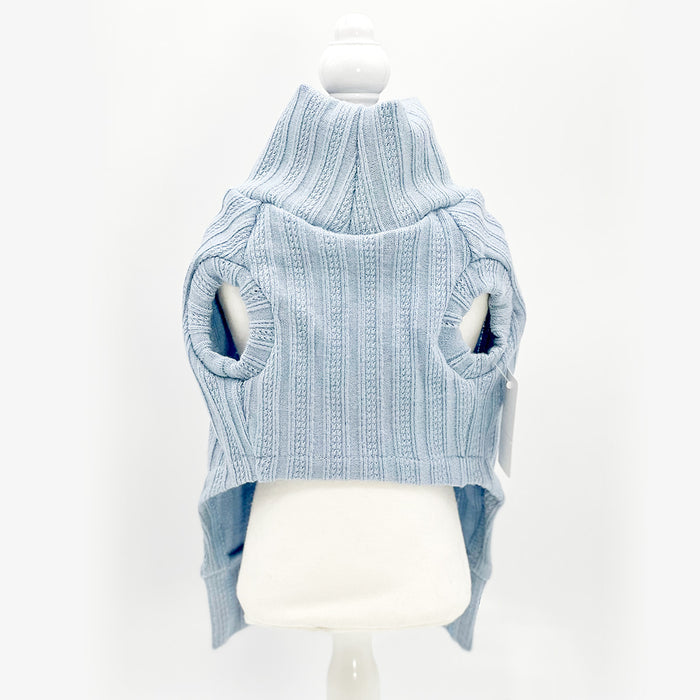 DCNY Mock Neck Sleeveless Sweater Tank - Baby Blue